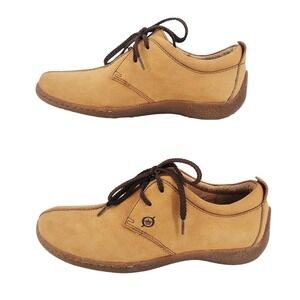 Born W1244 G6 Tan Leather Lace Up Comfort Oxford Shoes Womens 7.5 Handcrafted